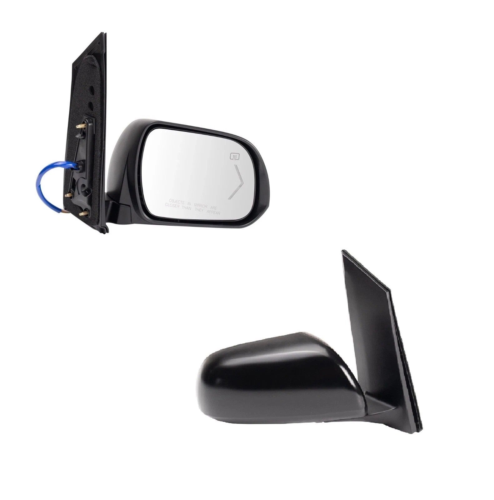 Mirror Power Folding Heated Signal Memory Puddle Black Right RH for Sienna