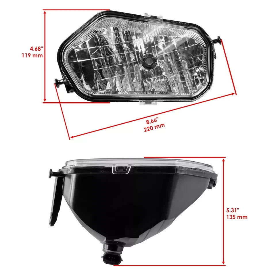 Front Left Right Headlight & Bulb For Polaris Sportsman 550 EFI Touring 2010-13