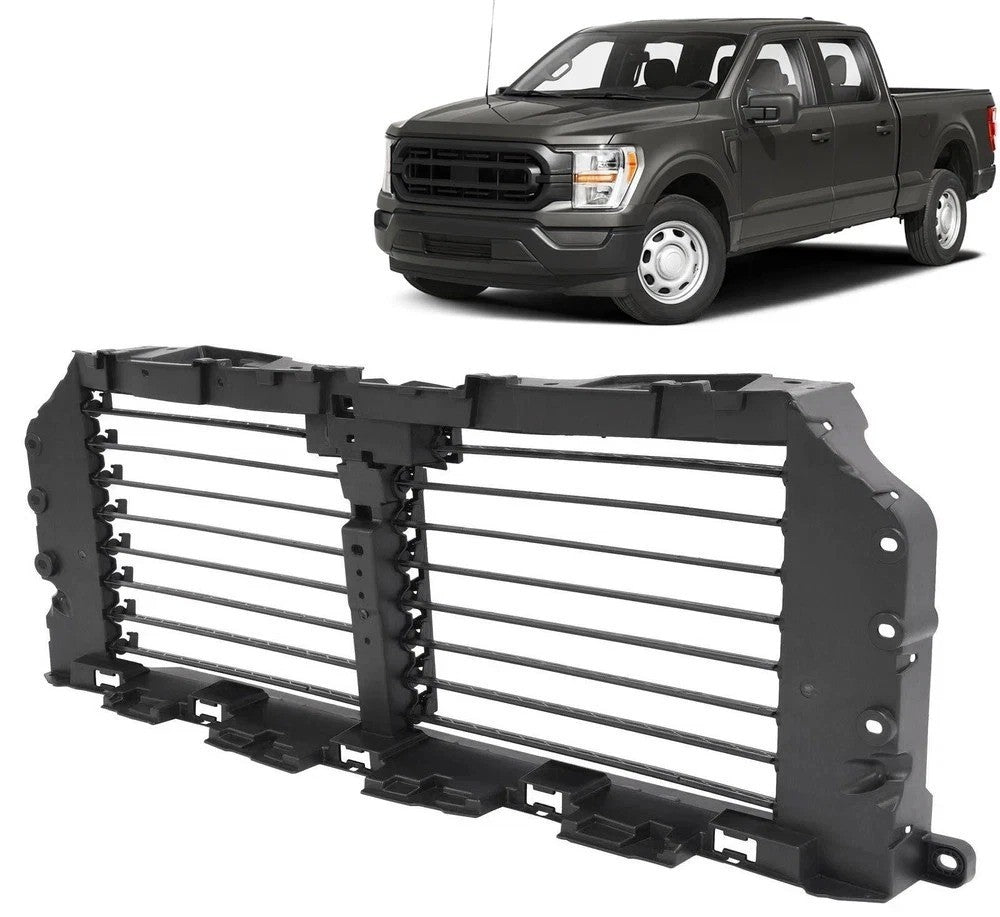 Front Upper Radiator Grille Air Shutter Fit For 2021-2025 Ford F-150 W/O Motor