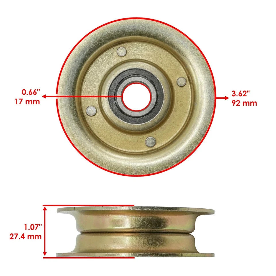 Caltric 48" Deck Spindle Blade Belt Pulley Kit For John Deere LA145 LA155 LA165