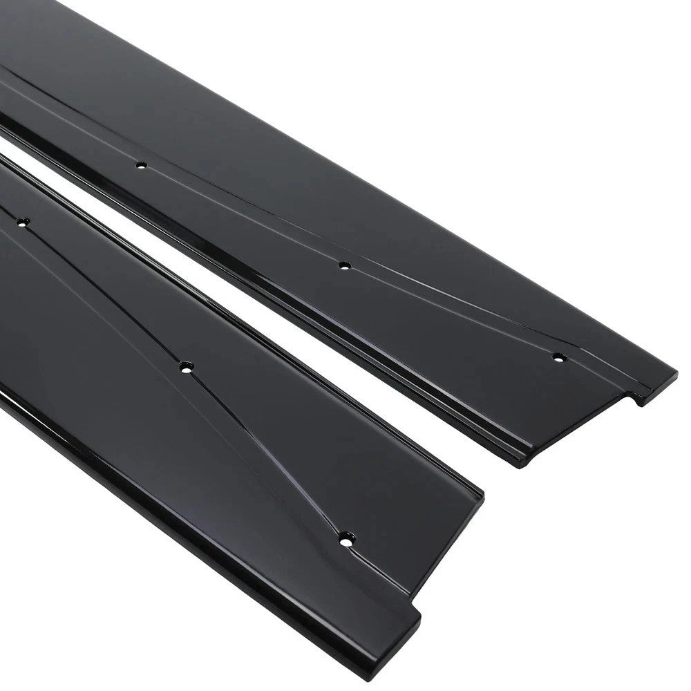 HECASA Gloss Black Side Skirts Extension Rocker Panel For 15-20 BMW F82 F83 M4