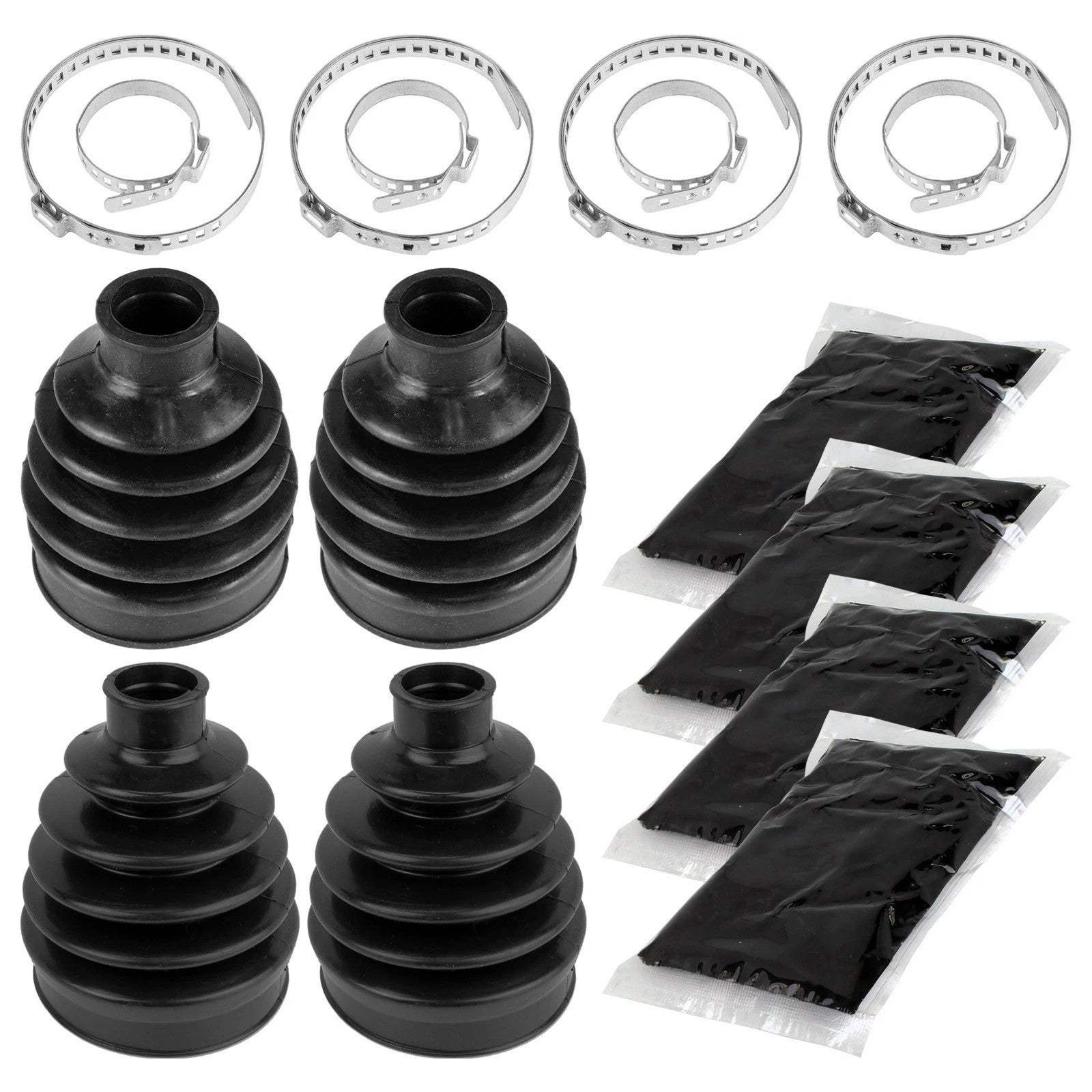 2 Front Axle Outer And Inner CV Boot Kit for Polaris Ranger Crew 800 4X4 2011-14