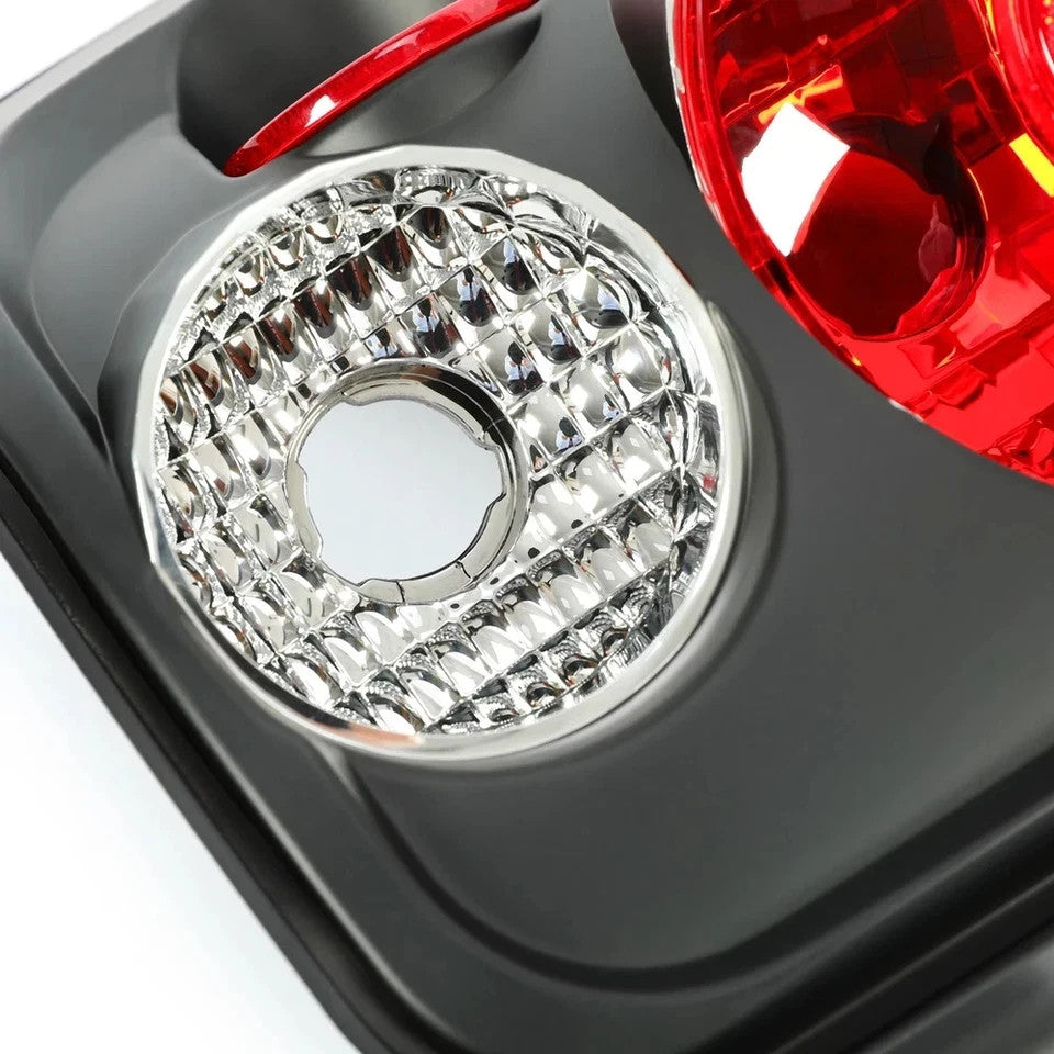 For 99-04 Silverado Sierra Stepside Black Rear Tail Brake Lights Lamp Left+Right