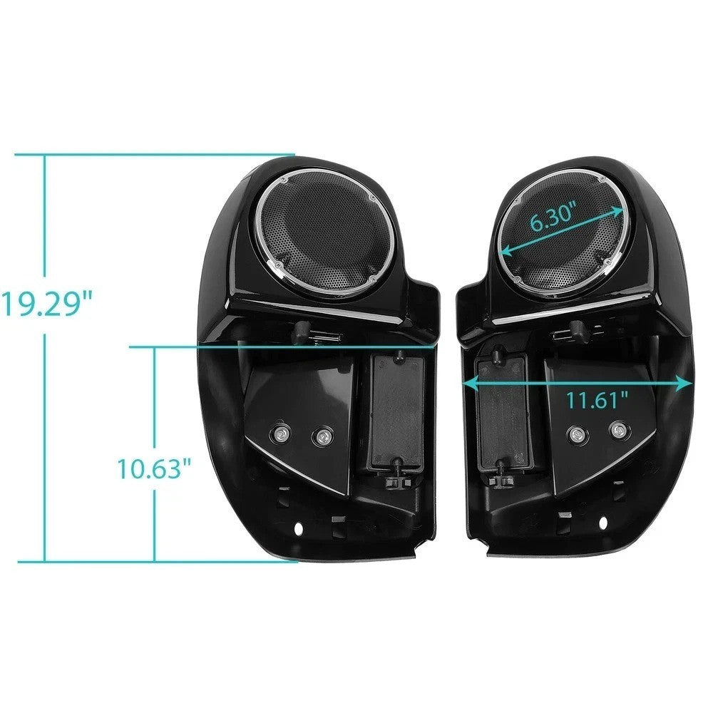 Lower Vented Fairing 6.5" Speaker Box Pod For Harley Road King Glide 14-2024 22