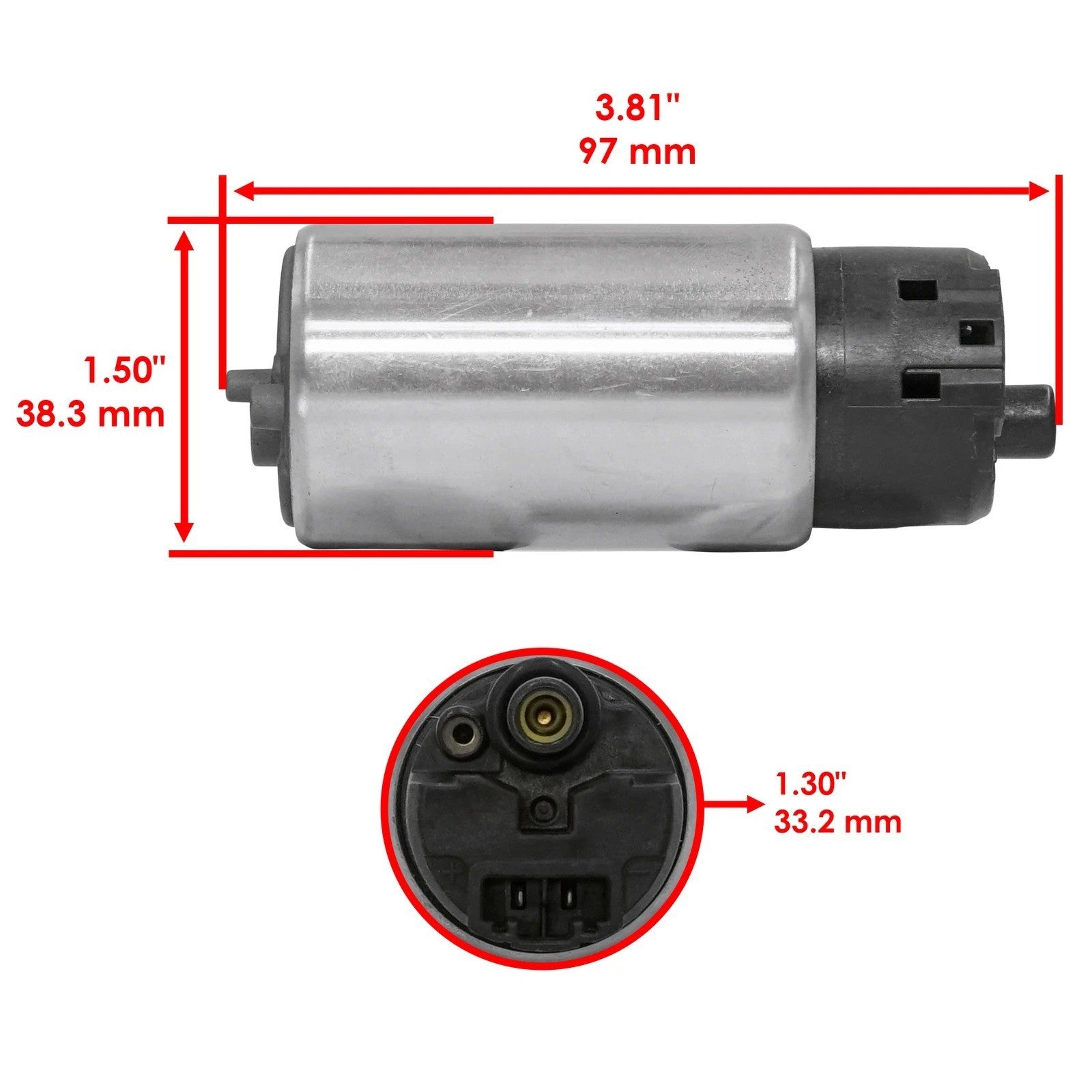 Caltric Fuel Pump For Honda Forman 500 TRX500FE FM FA 2014-2019 16700-HR3-A21
