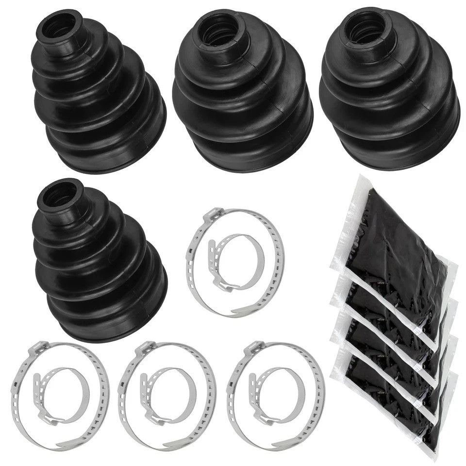 2 Rear Axle Inner Outer CV Boot Kit for Yamaha Grizzly 660 YFM660F 4X4 2002-2008