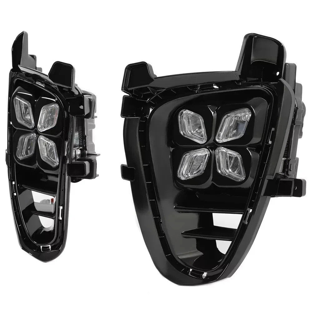 Fit For Kia Sorento 19+ DRL LED Running Fog Lights w/Switch Wire Harness 4 Eyes