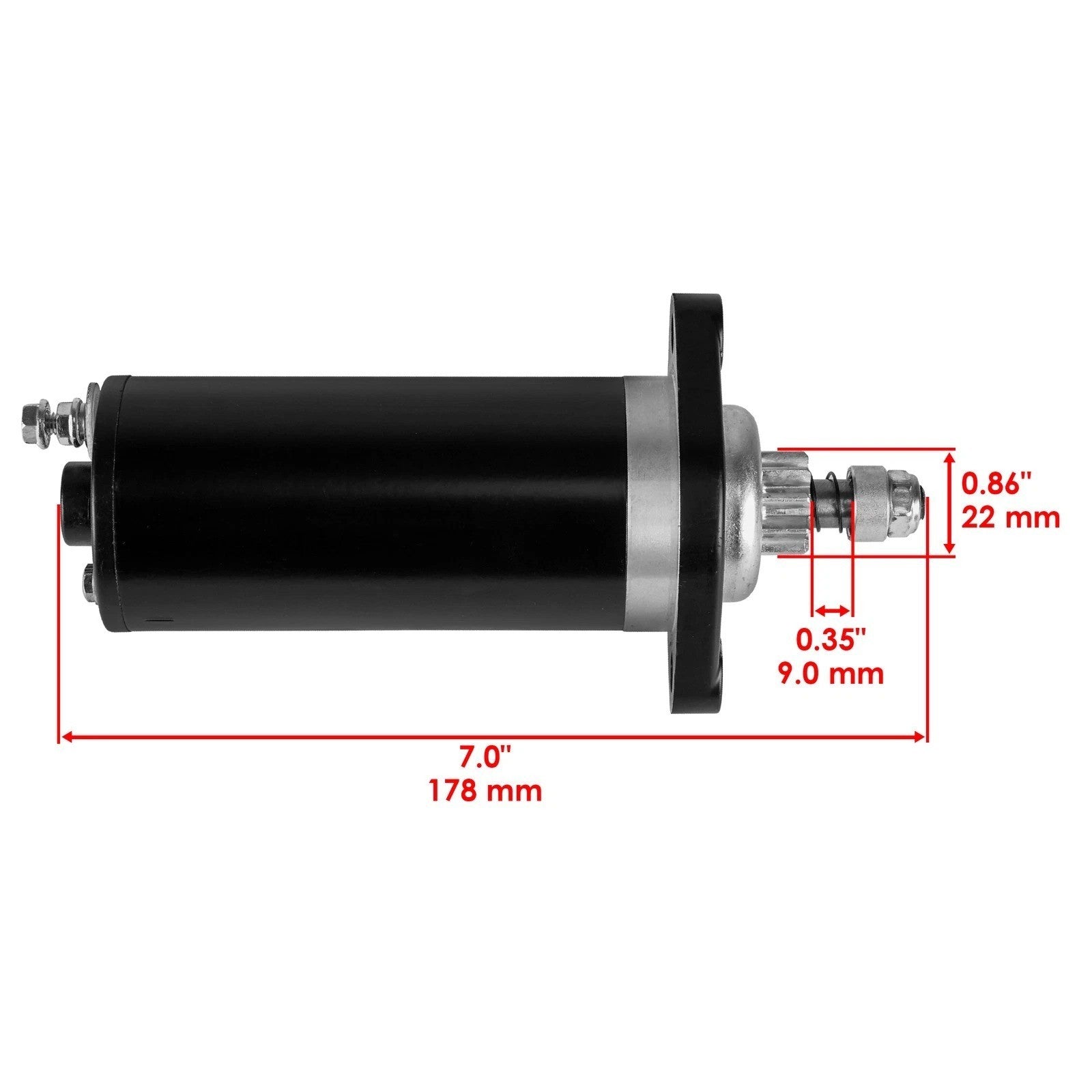 Starter Motor for 25HP Yamaha Ouboard 1991-1998 2006-2010 25ELH 25 ELR 25ESH