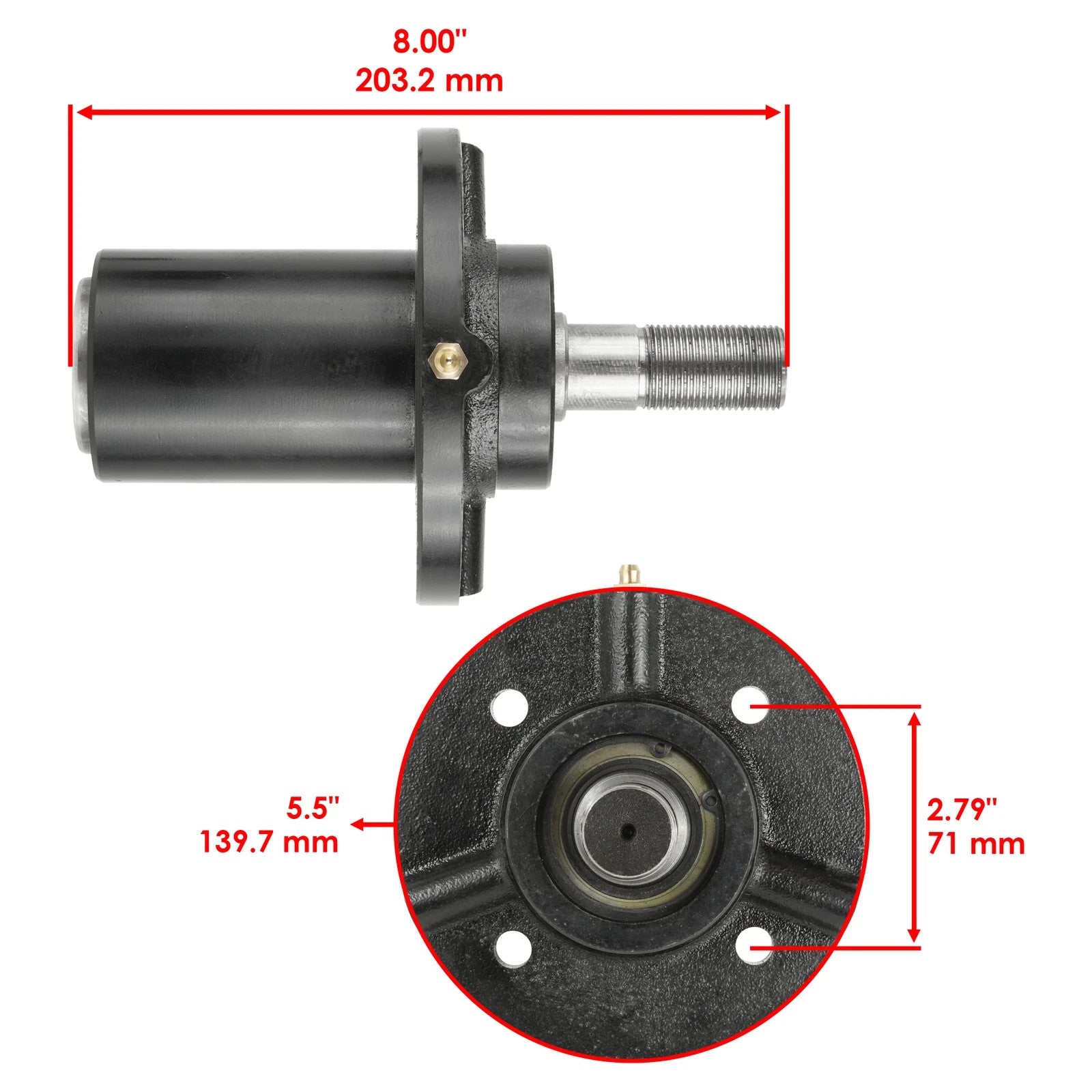 Spindle Assembly fits Dixie Chopper 300441 10161 zero-turn 50" 60" Short Shaft