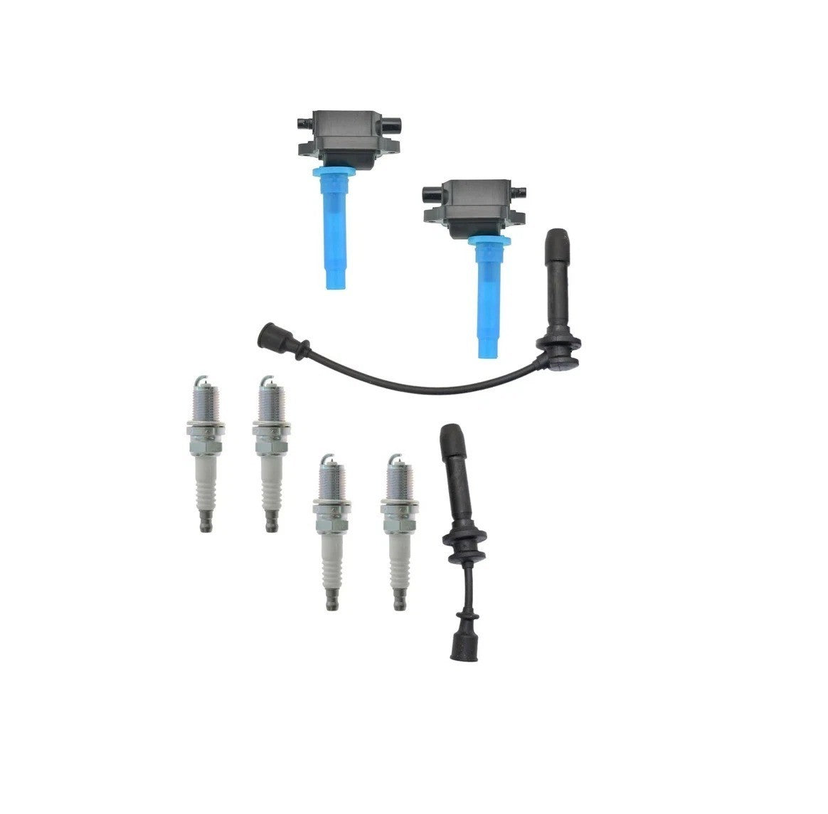 Ignition Coils Spark Plugs & Plug Wires Kit Set for Kia Sephia Spectra New
