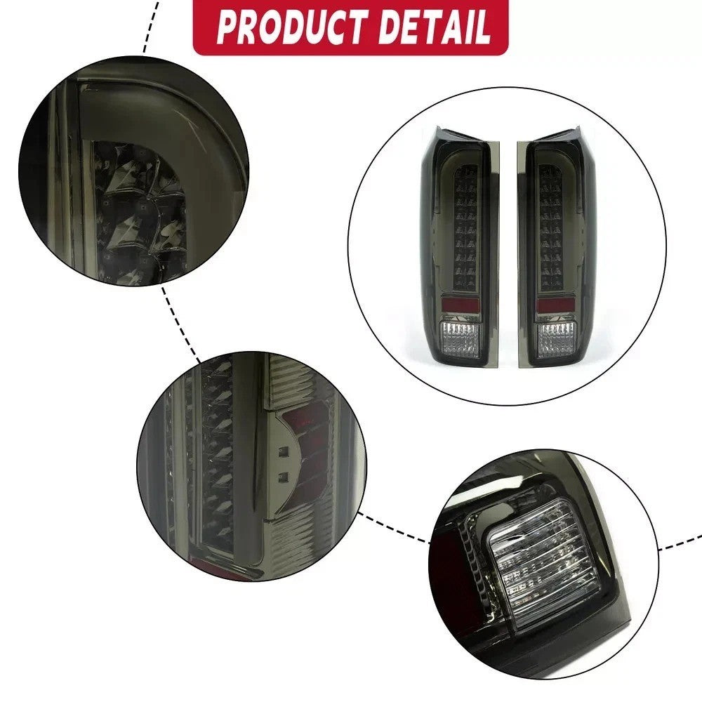 LED Left & Right Brake Tail Lights Lamps Smoked For 90-97 Ford F150 F250 F350