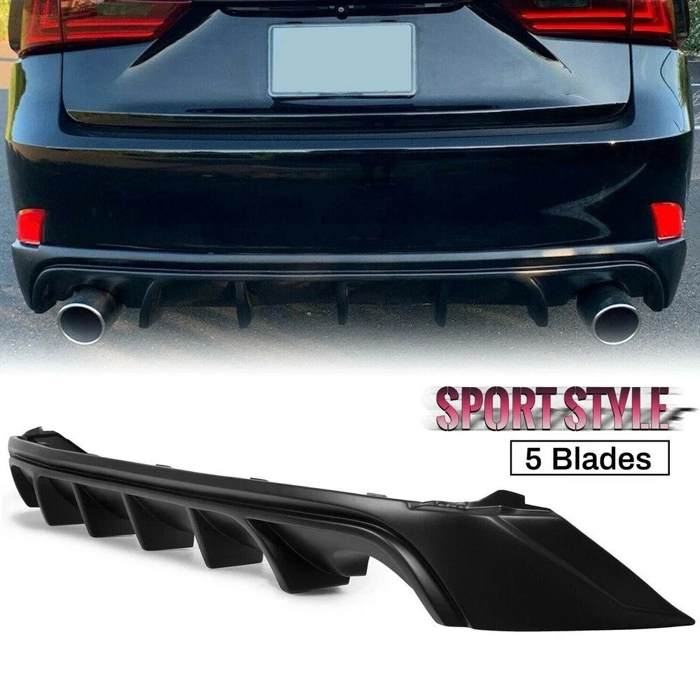 For Lexus IS250 IS350 IS200T 14-16 Rear Bumper Lip Diffuser Splitter 5F Style
