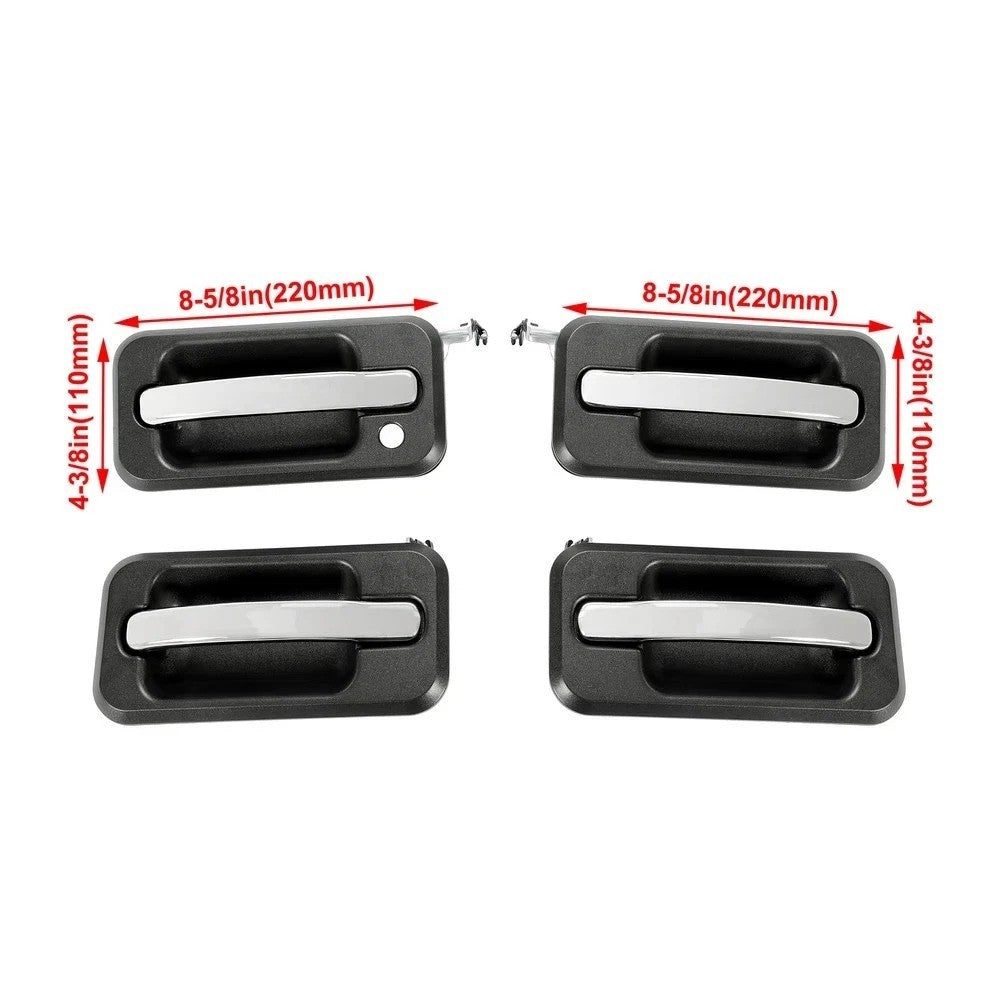 HECASA Exterior Door Handle For 2003-2009 Hummer H2 Base Front & Rear (4 pc Set)
