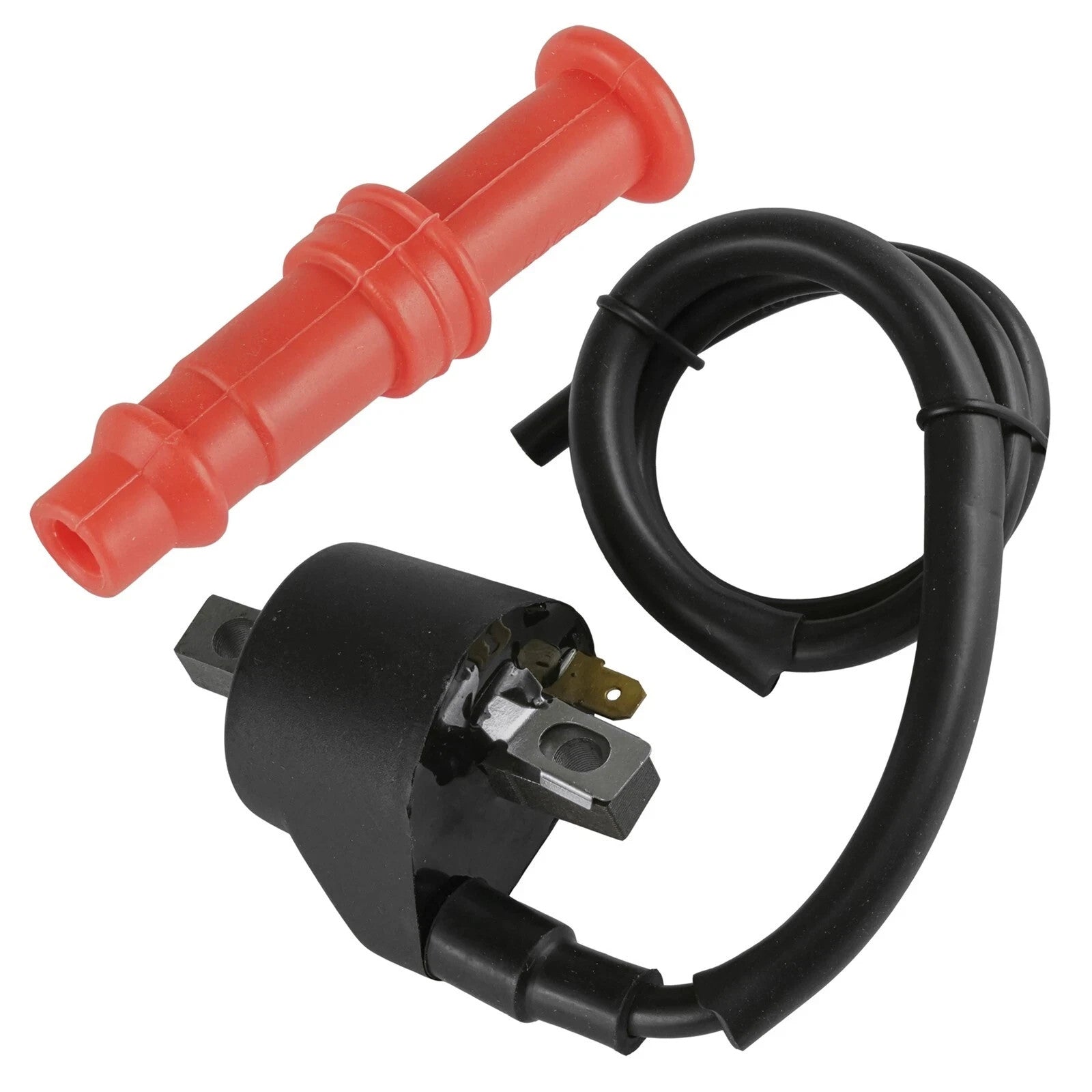 Ignition Coil with Spark Plug Boot Cap for Polaris Big Boss 500 1998-1999