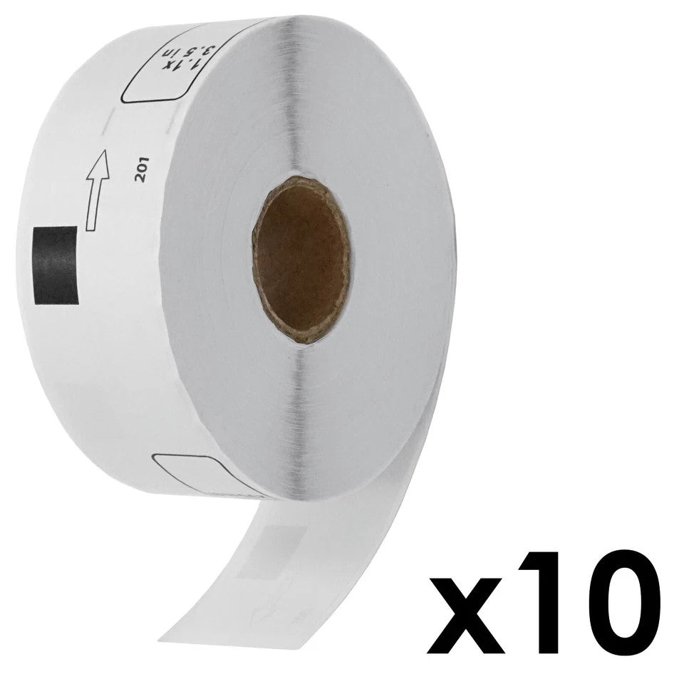 10x Thermal Address Label DK-1201 DK1201 for Brother Label Printer 1-1/7"x3-1/2"