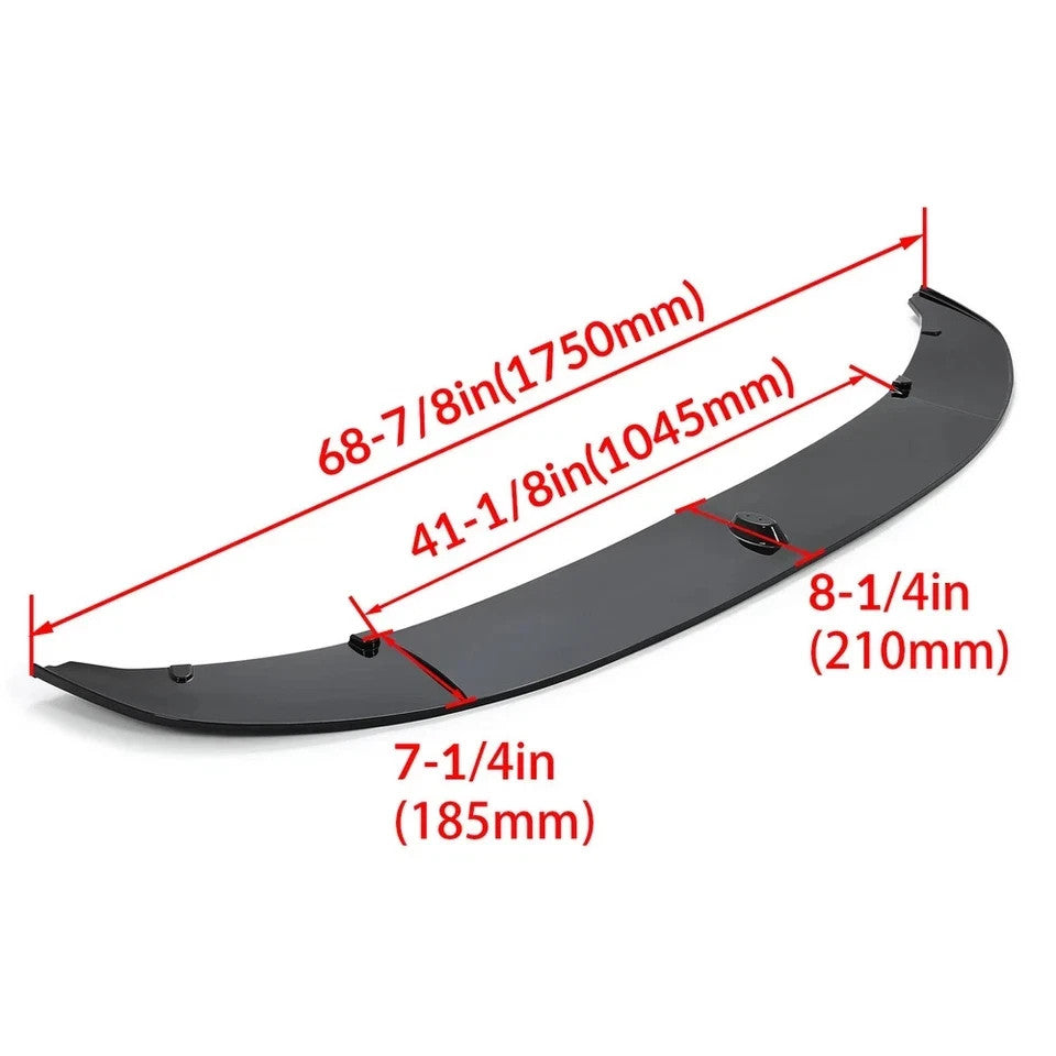Gloss Black Front Bumper Lip Spoiler Splitter For 11-16 BMW F10 5 Series M Sport
