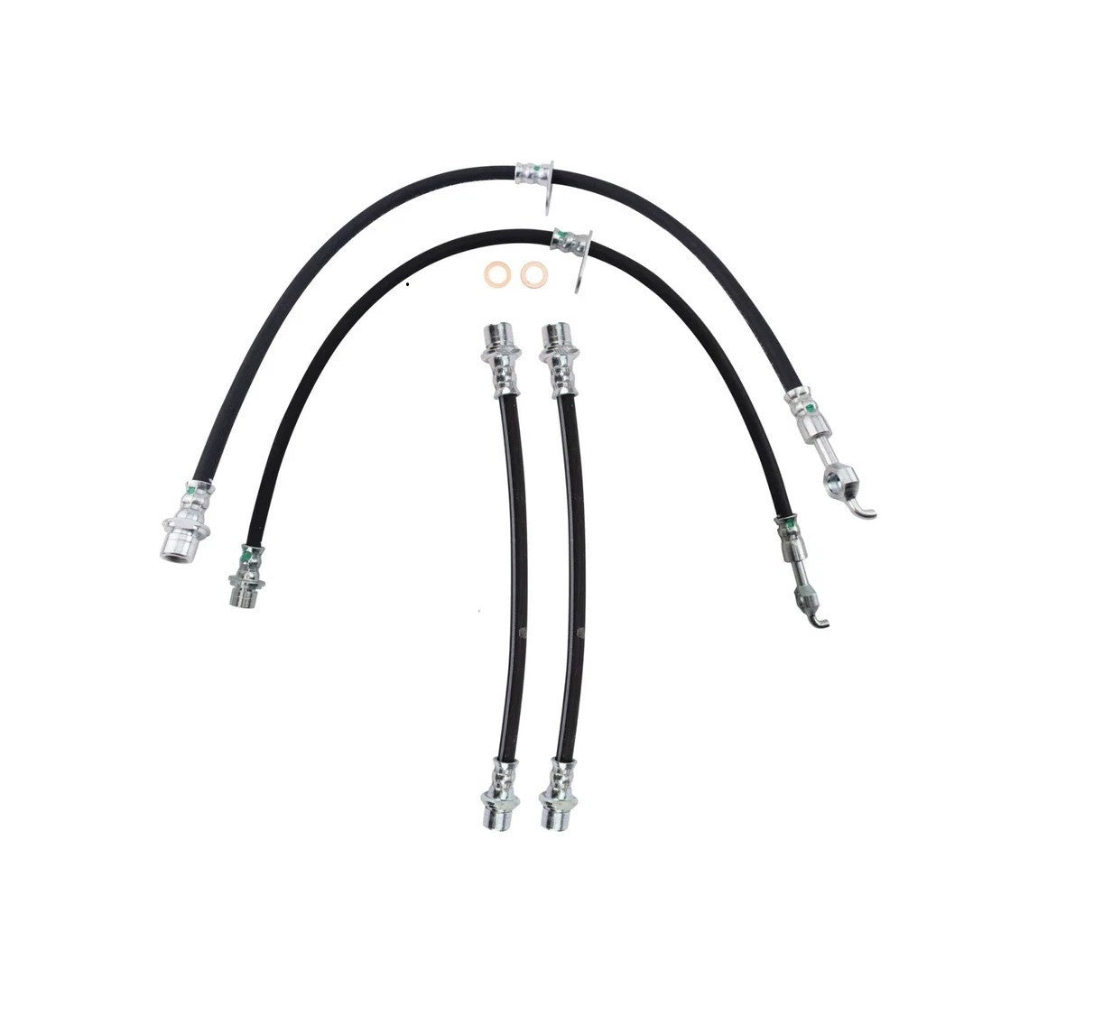 Brake Hose Set Fits 2003-2008 Pontiac Vibe Toyota Matrix