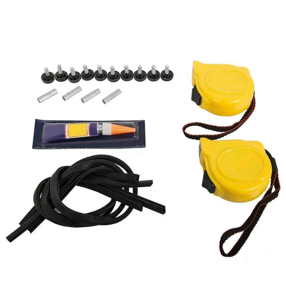 HECASA Wheel Alignment Tool Camber Caster Toe Plates 2 Tape Measures w/Magnets