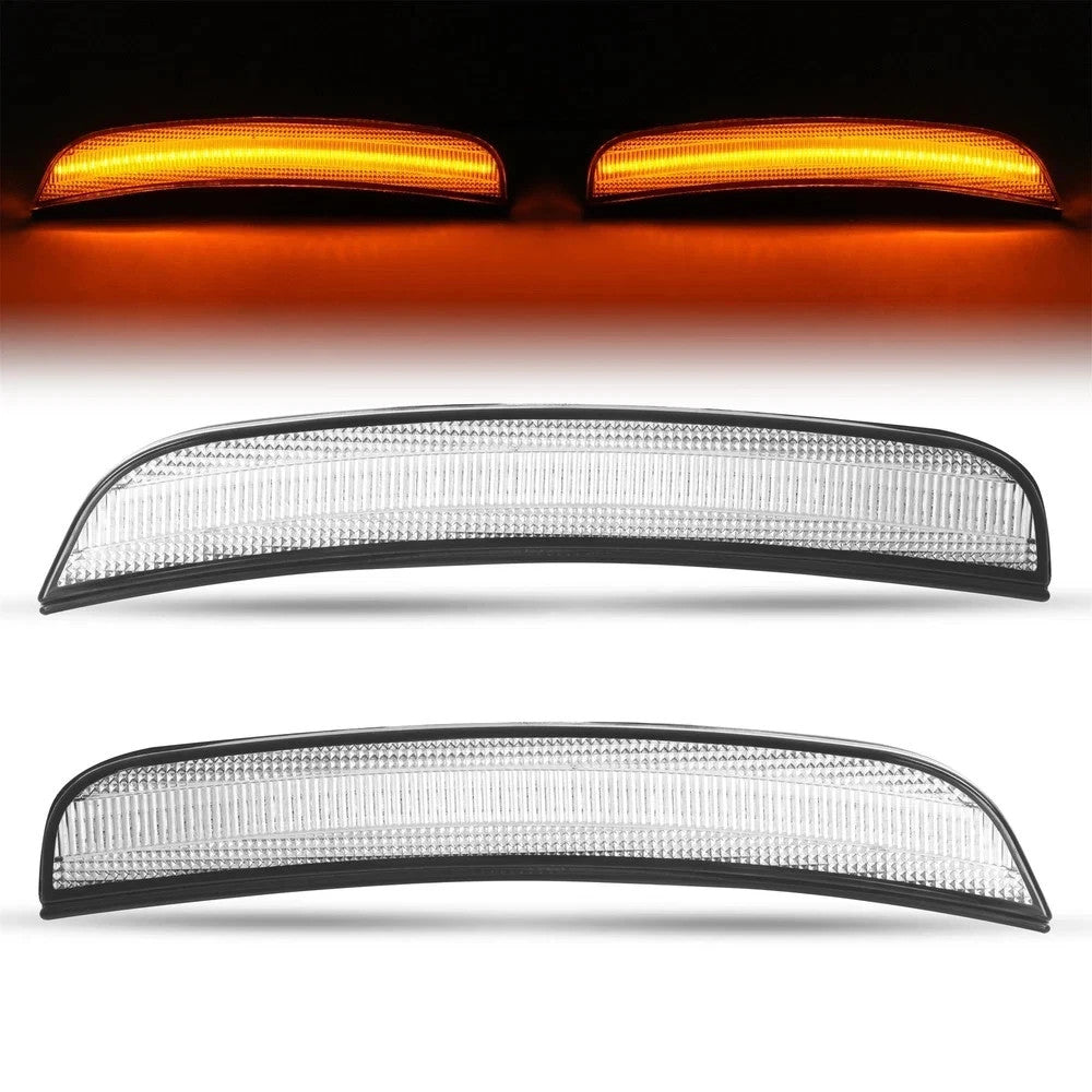 Clear LED Front Bumper Side Marker Lights For Chrysler 300 300C 300S 2015-2023