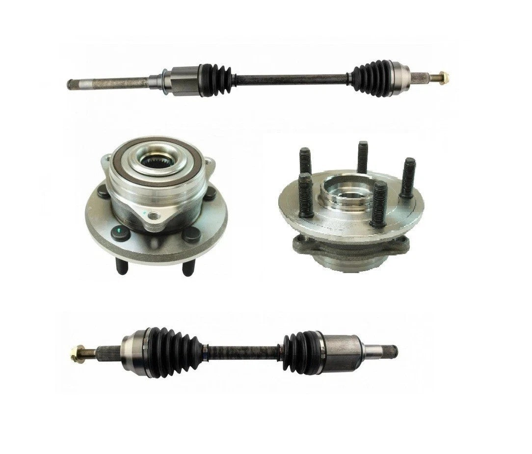 4pc CV Axle & Wheel Hub Bearing Assembly Kit Set for Durango Grand Cherokee