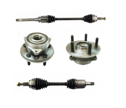 4pc CV Axle & Wheel Hub Bearing Assembly Kit Set for Durango Grand Cherokee