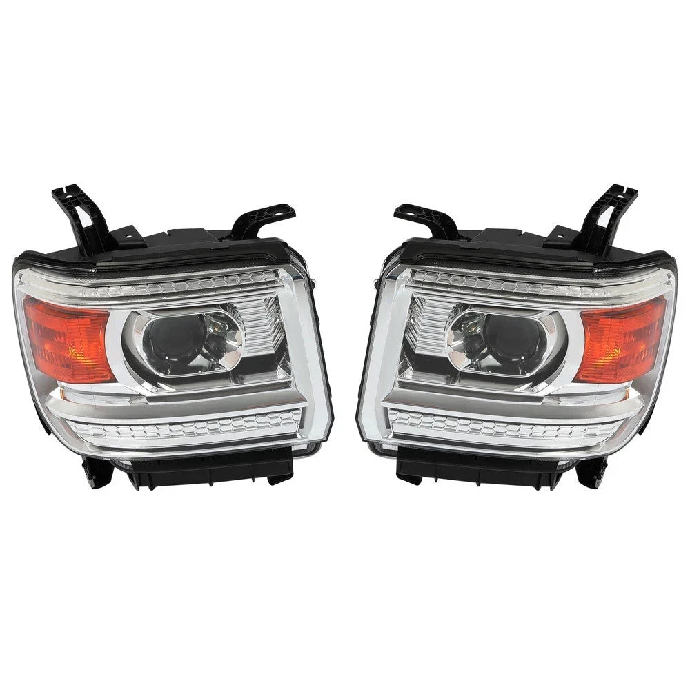 For 2014-2015 GMC Sierra 1500/15-19 2500HD 3500HD Halogen Factory Headlights L+R