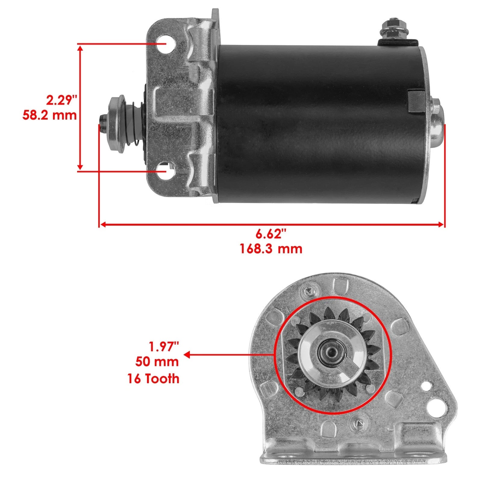 Starter & Solenoid for Husqvarna YTH2242 YTH2348 YTH22V42 YTH22V46
