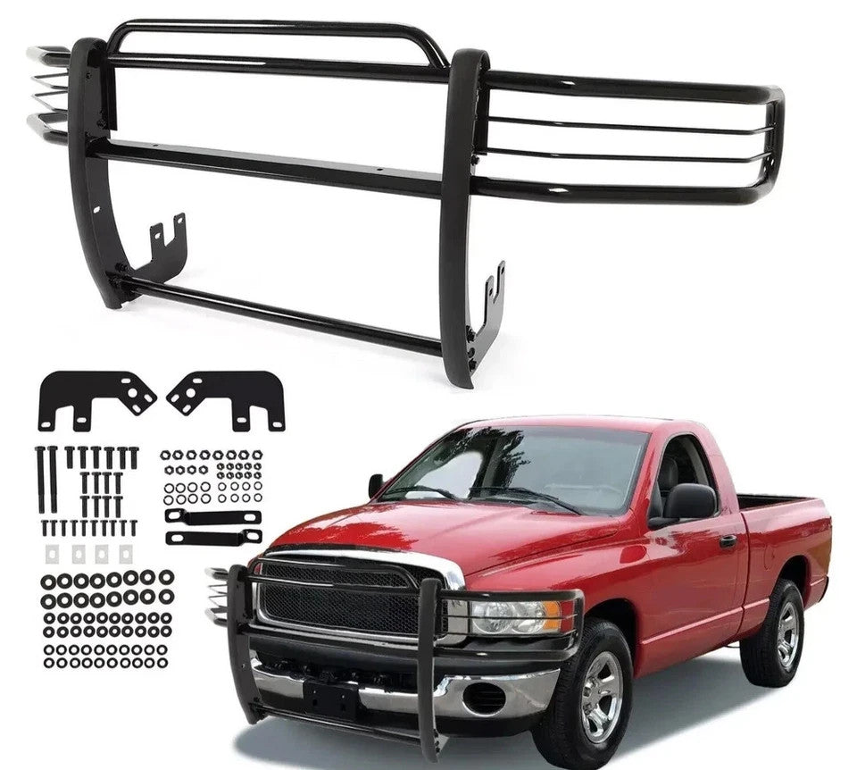 HECASA Black Steel Grill Brush Grille Guard For 94-02 Dodge Ram 1500 2500 3500