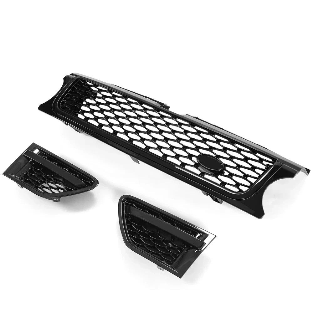 Gloss Black Front Grille Air Side Vents For Land Rover Range Rover Sport 2010-13