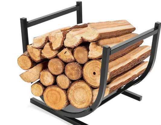 Metal Firewood Rack Log Holder Wood Storage Organiser Stand Fireplace Wood