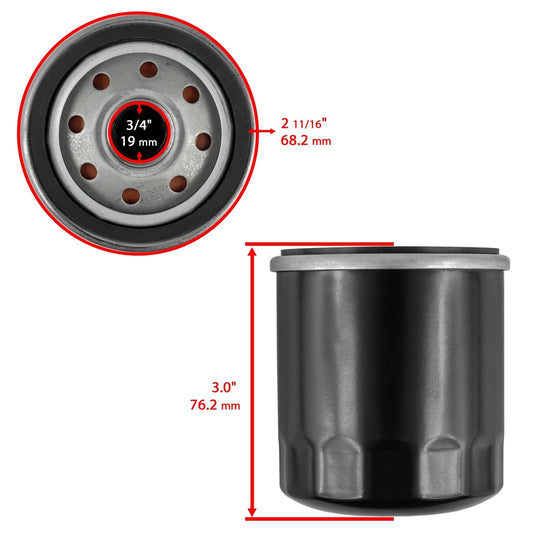 3 Oil Filter for John Deere X300 X304 X320 X324 X340 X360 X475 X485 AM107423