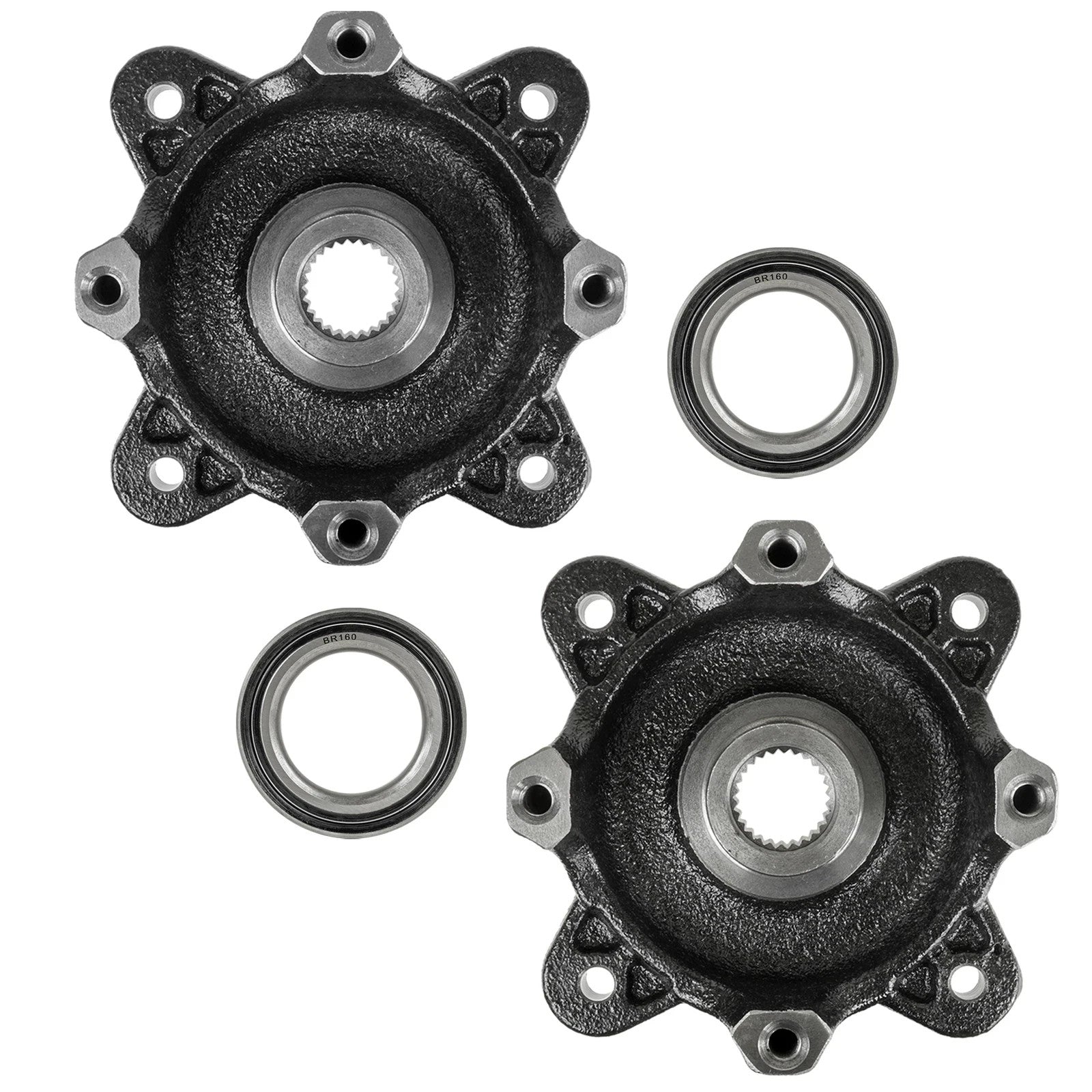Front Left Right Wheel Hubs And Ball Bearings for Polaris RZR 4 XP 900 2012-2013