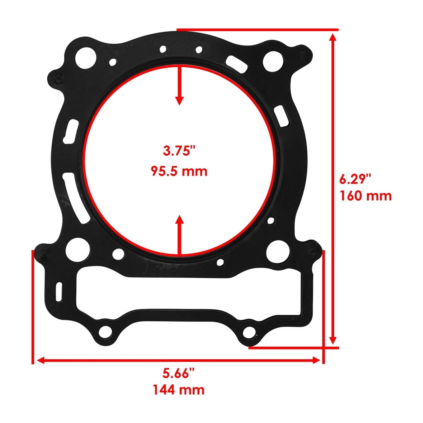 Cylinder Head and Base Gasket fits Yamaha YFZ450 YFZ 450 2004-2013 Bore 95Mm