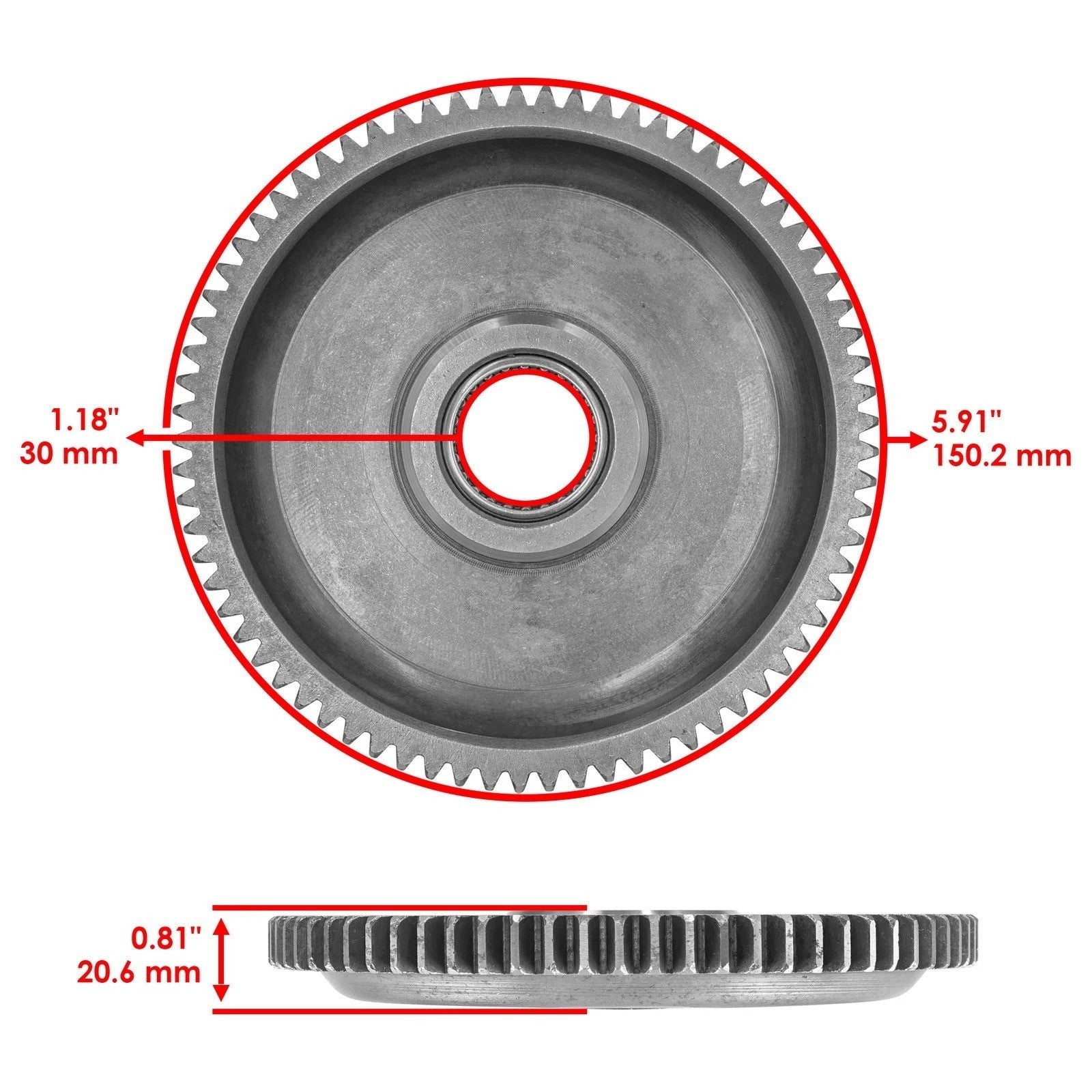 Caltric Gear Idler for Arctic Cat 3403-030 3402-690 Starter Clutch Gear