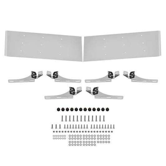 For Kenworth W900B/ W900L/W900S 84-98 13" Drop Visor Flat Windshield Silvery