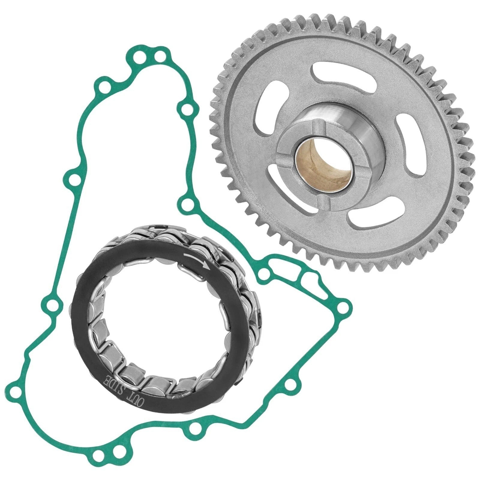 Starter Clutch Sprag Idler Gear W/Gasket For Kawasaki KFX450R KSF450B 2008-14