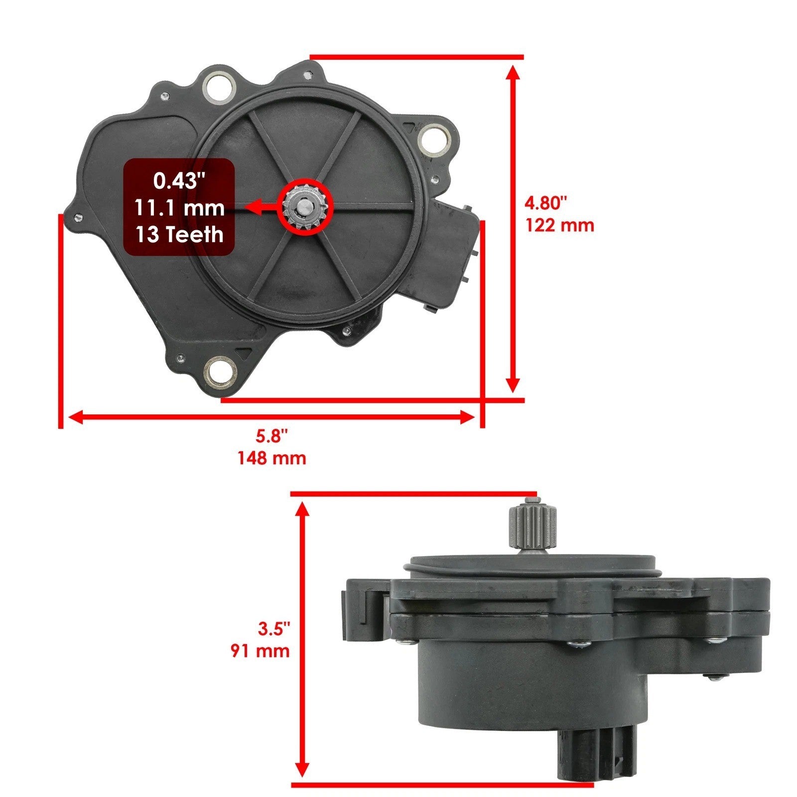 Front Differential Servo Motor Lock for Yamaha Rhino 660 YXR660F 4X4 2004-2007