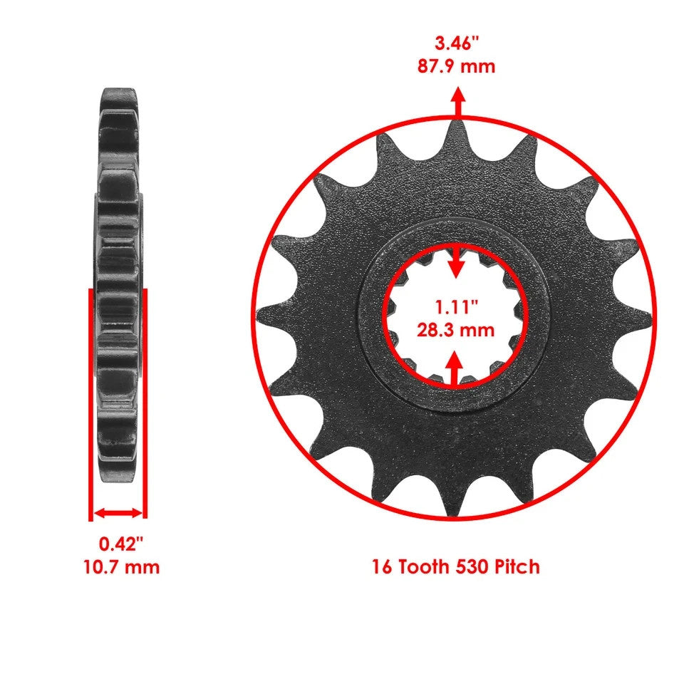 Green O-Ring Drive Chain & Sprockets Kit for Yamaha R1 YZF-R1 YZF1000R 1998-03