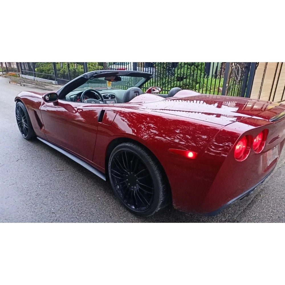 Matte For 05-13 Corvette C6 Base ZR1 Style Side Skirts Rocker Panel Mud Flaps