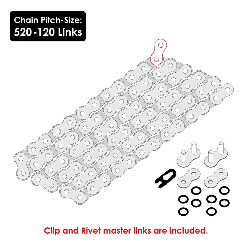 O-Ring Steel Drive Chain for Honda XL175 1973 1974 1975 1976 1977 1978