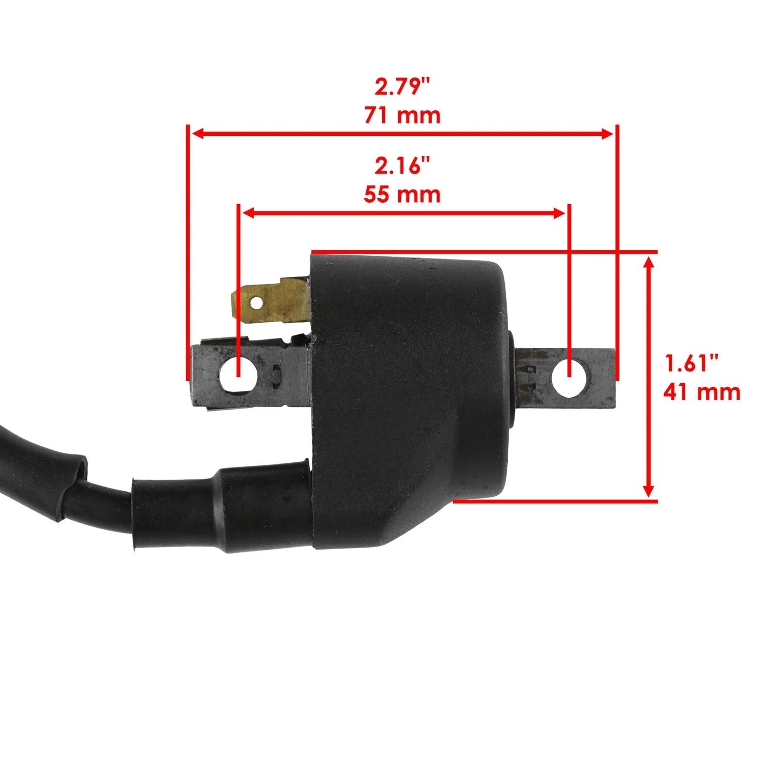 Ignition Coil with Spark Plug Boot Cap for Polaris Big Boss 500 1998-1999