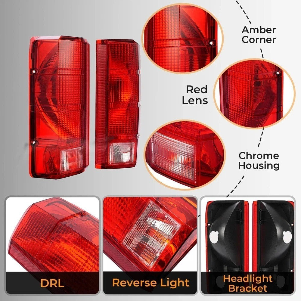 HECASA Tail Lights For Ford F-150 F-250 F-350 Bronco 1980-1986 F-100 1980-1983