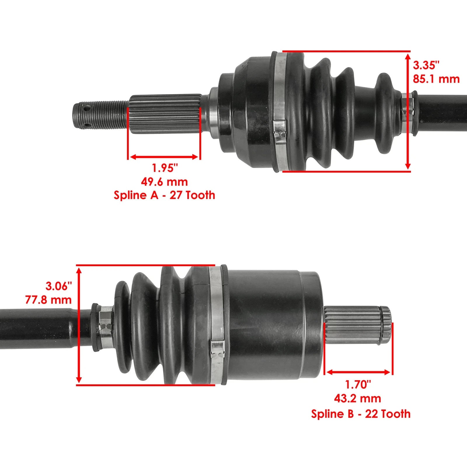 Front CV Axle For John Deere XUV Gator 620i (Gas) AM146259 Left And Right 