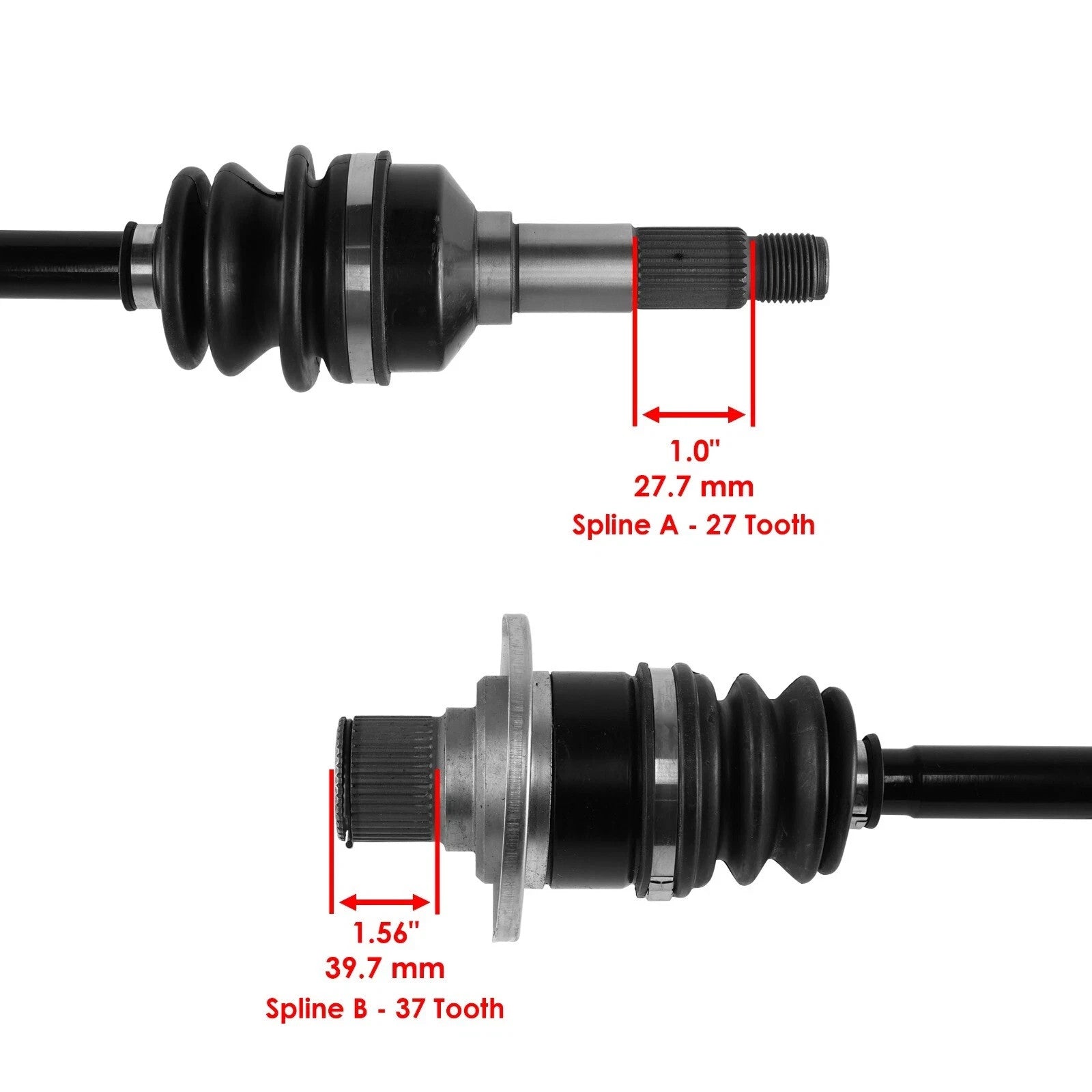 Rear Left & Right CV Joint Axles For Yamaha Rhino 660 YXR660F 4X4 2006-2007