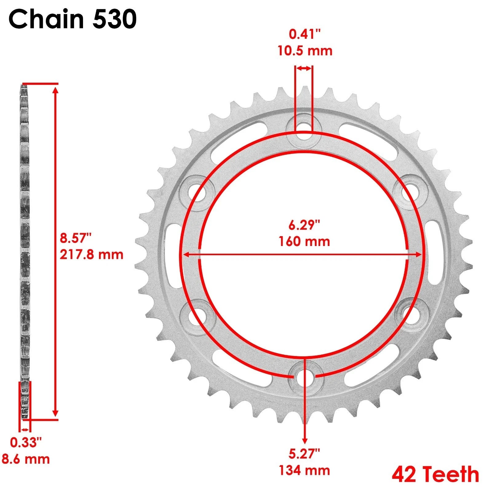 Black O-Ring Drive Chain & Sprockets for Honda CBR1000RR CBR1000RA Abs 2006-16