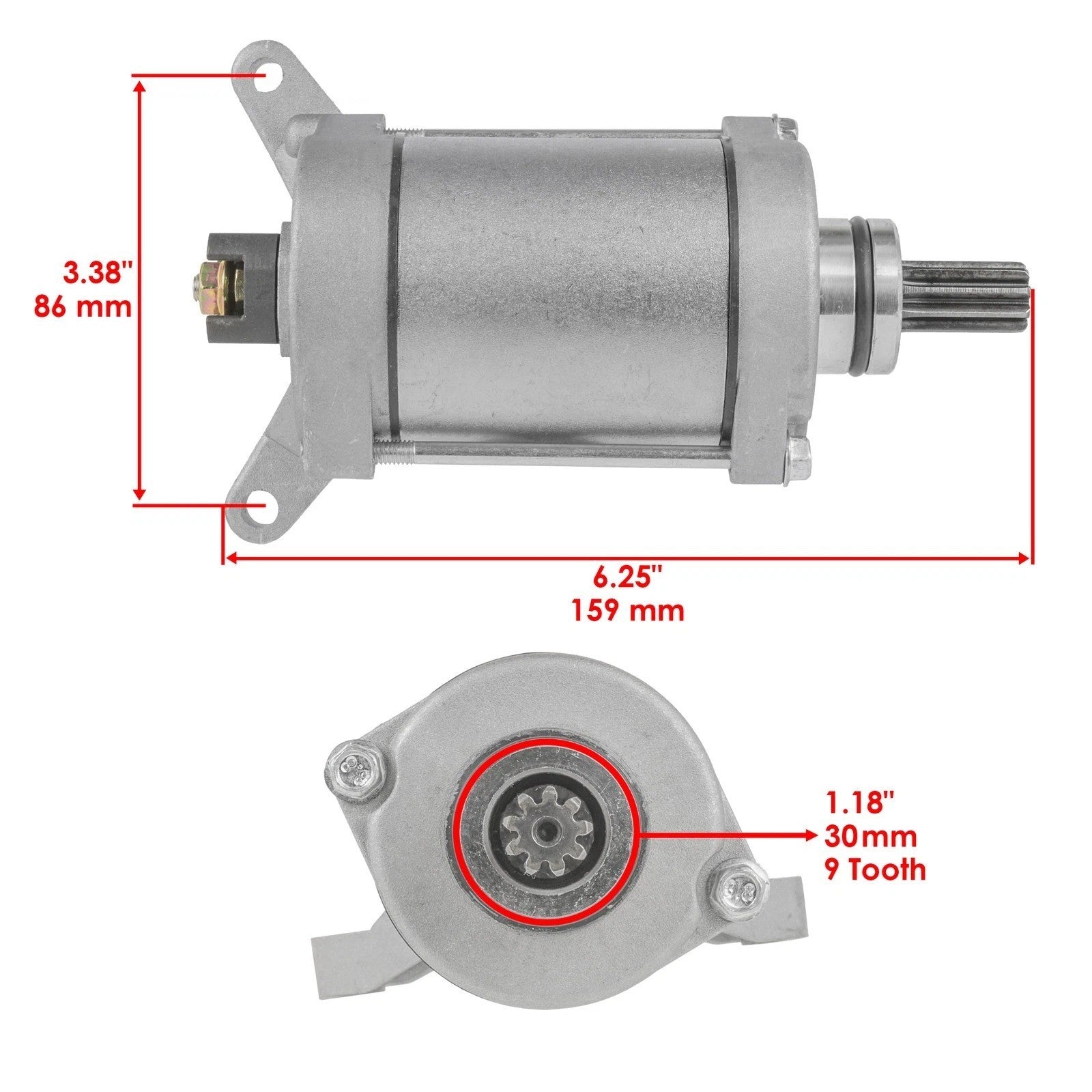 Starter for Yamaha Grizzly 450 YFM450 YFM45F 4WD 2011 2012 2013 2014