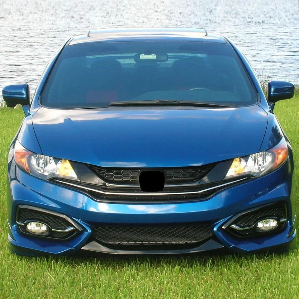 Front Bumper Spoiler Splitter Lip For 2014-2015 Honda Civic Coupe HFP-Style 2pc