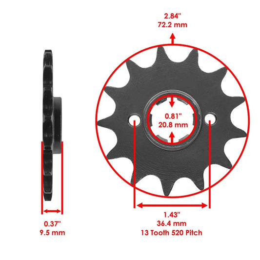 Drive Chain & Sprockets For Honda FourTrax 250 TRX250X 1987-1988 1991-1992