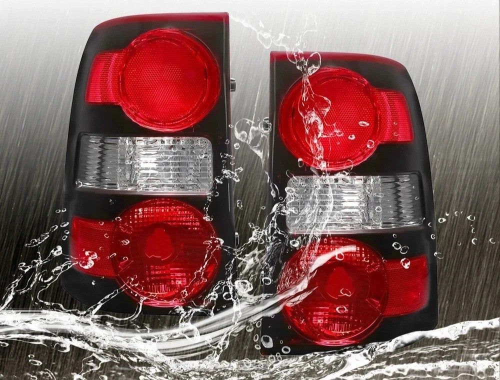 2Pcs New Halogen Tail Lights Lamps Fit 2006-2010 Ford Explorer Clear & Red Lens