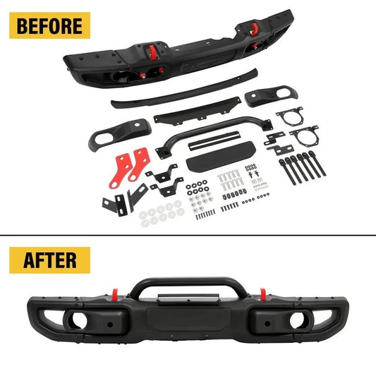 10th Anniversary Style Front Bumper For Jeep JK Wrangler 07-18 W/O Sensor Hole